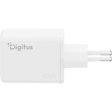 Digitus Chargeur USB GaN 45W, 1x USB-C, 1x USB-A Blanc, 1x USB-C, 1x USB-A
