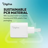 Digitus Chargeur USB GaN 45W, 1x USB-C, 1x USB-A Blanc, 1x USB-C, 1x USB-A