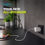 Digitus Chargeur USB GaN 45W, 1x USB-C, 1x USB-A Blanc, 1x USB-C, 1x USB-A