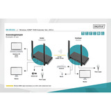 Digitus Kit d'extension KVM HDMI sans fil, Extension HDMI Noir