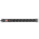 Digitus PDU Bloc d'alimentation 7 prises, 19", 1U 7x prises, Protection contre les surtensions