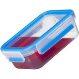 Emsa CLIP & CLOSE Rectangulaire Boîte 1 L Bleu, Transparent 3 pièce(s) Transparent/Bleu, Boîte, Rectangulaire, 1 L, Bleu, Transparent, Polypropylène (PP), Élastomère thermoplastique (TPE), Allemagne