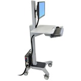 Ergotron WorkFit-C Single LD, poste de travail mobile assis-debout, Table de travail Gris