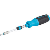 Hazet Tournevis à cliquet avec embouts 811R-3, Set d'embouts de vissage Bleu/Noir