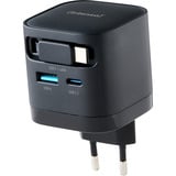 Intenso Adaptateur secteur W65ACIC GaN chargeur Noir, 2x USB-C, 1x USB-A