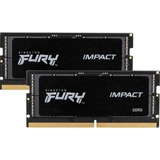 Kingston FURY Impact 64 Go DDR5-4800 (2x 32 Go) mémoire PC portable Noir, KF548S38IBK2-64, SO-DIMM, XMP 3.0