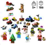 LEGO Le calendrier de l’Avent 2025, Jouets de construction Jeu de construction, 5 an(s), Plastique, 186 pièce(s), 349 g