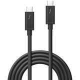 Lindy 41557 Câble Thunderbolt 2 m 20 Gbit/s Noir Noir, Mâle, Mâle, 2 m, Noir, 20 Gbit/s, 4096 x 2160 pixels