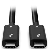 Lindy Câble Thunderbolt 4 de 2m, 40Gbit/s, PD 100W, Actif Noir, 40Gbit/s, PD 100W, Actif, Mâle, Mâle, 2 m, Noir, Nickel, 40 Gbit/s