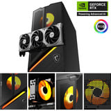 MSI 00B94221-883, PC gaming Noir/transparent