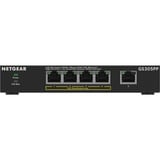 Netgear GS305PP Non-géré Gigabit Ethernet (10/100/1000) Connexion Ethernet, supportant l'alimentation via ce port (PoE) Noir, Switch Noir, Non-géré, Gigabit Ethernet (10/100/1000), Full duplex, Connexion Ethernet, supportant l'alimentation via ce port (PoE), Montage mural