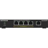 Netgear GS305PP Non-géré Gigabit Ethernet (10/100/1000) Connexion Ethernet, supportant l'alimentation via ce port (PoE) Noir, Switch Noir, Non-géré, Gigabit Ethernet (10/100/1000), Full duplex, Connexion Ethernet, supportant l'alimentation via ce port (PoE), Montage mural