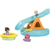 PLAYMOBIL Junior Aqua : île de baignade avec toboggan aquatique, Jouets de construction 
