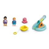 PLAYMOBIL Junior Aqua : île de baignade avec toboggan aquatique, Jouets de construction 