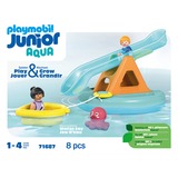 PLAYMOBIL Junior Aqua : île de baignade avec toboggan aquatique, Jouets de construction 