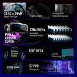 Pimax Crystal Super 57PPD, Casque VR Noir