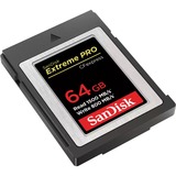 SanDisk Extreme Pro 64 Go CFexpress, Carte mémoire 64 Go, CFexpress, 1500 Mo/s, 800 Mo/s, Noir