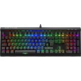 Sharkoon SKILLER SGK60 clavier USB QWERTY Espagnole Noir, clavier gaming Noir, Layout ES, Kailh Box Red, Taille réelle (100 %), USB, Clavier mécanique, QWERTY, LED RGB, Noir