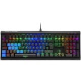 Sharkoon SKILLER SGK60 clavier USB QWERTY Espagnole Noir, clavier gaming Noir, Layout ES, Kailh Box Red, Taille réelle (100 %), USB, Clavier mécanique, QWERTY, LED RGB, Noir