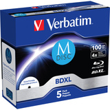 Verbatim 43834 disque vierge Blu-Ray BDXL 100 Go 5 pièce(s), Disques Blu-ray 100 Go, BDXL, Coffret à bijoux, 5 pièce(s)