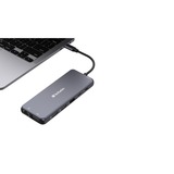 Verbatim CMH-14 USB Type-C 5000 Mbit/s Argent, Station d'accueil Gris, USB Type-C, HDMI, RJ-45, USB 2.0, USB 3.2 Gen 1 (3.1 Gen 1) Type-A, USB 3.2 Gen 1 (3.1 Gen 1) Type-C, USB..., MicroSD (TransFlash), SD, 5000 Mbit/s, 60 Hz, Argent