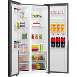 gorenje NRS917E41BX frigo américain Pose libre 544 L E Noir, Side-by-side Acier inoxydable (foncé), Pose libre, Américain, Noir, 2 portes(s), Tactile, LED