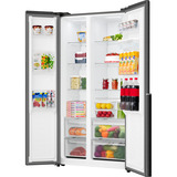 gorenje NRS917E41BX frigo américain Pose libre 544 L E Noir, Side-by-side Acier inoxydable (foncé), Pose libre, Américain, Noir, 2 portes(s), Tactile, LED