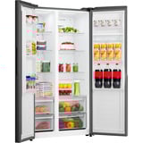 gorenje NRS917E41BX frigo américain Pose libre 544 L Noir, Side-by-side Acier inoxydable (foncé), Pose libre, Américain, Noir, 2 portes(s), Tactile, LED