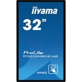 iiyama Prolite TF3239MSC-B1AG, Affichage public Noir, 80 cm (31.5"), 1920 x 1080 pixels, Full HD, LED, 8 ms, Noir