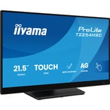 iiyama T2254MSC-B2AG écran plat de PC 54,6 cm (21.5") 1920 x 1080 pixels Full HD LED Écran tactile Noir Moniteur Noir (Mat), 1x DisplayPort, 1x HDMI, 2x USB-A, 54,6 cm (21.5"), 1920 x 1080 pixels, Full HD, LED, 4 ms, Noir