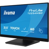 iiyama T2254MSC-B2AG écran plat de PC 54,6 cm (21.5") 1920 x 1080 pixels Full HD LED Écran tactile Noir Moniteur Noir (Mat), 1x DisplayPort, 1x HDMI, 2x USB-A, 54,6 cm (21.5"), 1920 x 1080 pixels, Full HD, LED, 4 ms, Noir