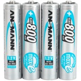 Ansmann maxE 800mAh NiMh, Batterie Argent, AAA, Hybrides nickel-métal (NiMH), 1,2 V, 800 mAh, 10.5 x 44.5