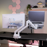 Arozzi Alzare Neo Duo, Support de moniteur Blanc
