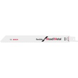 Bosch Lame de scie sabre S 1022 HF flexible pour bois et métal, 100 pièces 