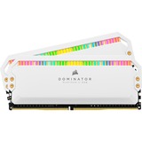 Corsair 32 Go DDR5-6200 Kit, Mémoire vive Blanc, CMT32GX5M2X6200C36W, Dominator Platinum RGB, XMP
