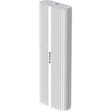 D-Link DSP-411 Boîtier de disques de stockage Enceinte ssd Aluminium M.2, Boîtier disque dur Blanc, Enceinte ssd, M.2, M.2, 40 Gbit/s, Connectivité USB, Aluminium