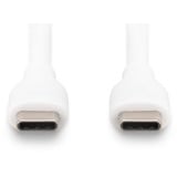 Digitus Câble de connexion en silicone USB 2.0 USB-C > USB-C Blanc