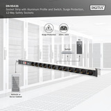 Digitus DN-95435, Multiprise Noir/en aluminium