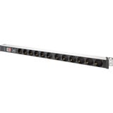 Digitus DN-95435 multiprise à 12 prises Noir/en aluminium, 12x prises