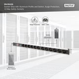 Digitus DN-95435 multiprise à 12 prises Noir/en aluminium, 12x prises