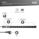 Digitus DN-95435 multiprise à 12 prises Noir/en aluminium, 12x prises