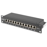 Digitus Panneau de brassage 10" Cat.6 12 ports 1U Noir