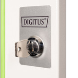 Digitus Porte avant en verre pour armoire murale 19" 12U série Unique, Panneau avant Gris