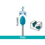 Dremel MAX Power fraise de gravure, forme de flamme 9,5 mm (9953) 