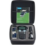 Dymo LabelManager LabelManager420P Étiqueteuse portable rechargeable | hautes performances avec connexion PC/Mac | Clavier ABC avec Malette de Transport et 4 Ruban D1, Étiqueteuse Noir/Argent, Noir, Gris