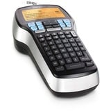 Dymo LabelManager LabelManager420P Étiqueteuse portable rechargeable | hautes performances avec connexion PC/Mac | Clavier ABC avec Malette de Transport et 4 Ruban D1, Étiqueteuse Noir/Argent, Noir, Gris
