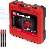 EINHELL Kit TC-JS 80/1, Scie sauteuse Rouge/Noir, Comprend une mallette et trois lames de scie (queue en T)