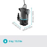 GARDENA Pompe submersible eaux usées 20000 BASIC, Pompe submersible et pression Gris/Noir