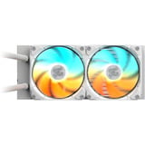 GIGABYTE GAMING 240 ICE Refroidisseur Liquide pour CPU - 2x120mm Ventilateurs ARGB, mécanisme d’emboîtement coulissant, DAISY-CHAIN, Compatible Intel LGA 1851 et AMD AM5, Watercooling Blanc, mécanisme d’emboîtement coulissant, DAISY-CHAIN, Compatible Intel LGA 1851 et AMD AM5, Refroidisseur de liquide tout-en-un, 12 cm, Blanc