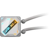 GIGABYTE GAMING 240 ICE Refroidisseur Liquide pour CPU - 2x120mm Ventilateurs ARGB, mécanisme d’emboîtement coulissant, DAISY-CHAIN, Compatible Intel LGA 1851 et AMD AM5, Watercooling Blanc, mécanisme d’emboîtement coulissant, DAISY-CHAIN, Compatible Intel LGA 1851 et AMD AM5, Refroidisseur de liquide tout-en-un, 12 cm, Blanc